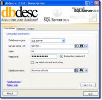 dbdesc 4.0.3 screenshot. Click to enlarge!
