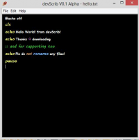devScrib 0.1.20 Alpha screenshot. Click to enlarge!