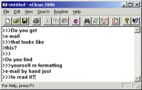 eClean 2000 3.0.4 screenshot. Click to enlarge!