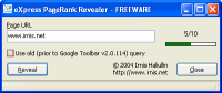 eXpress PageRank Revealer 1.0.3 screenshot. Click to enlarge!