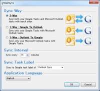 gTaskSync 3.0.2.0 screenshot. Click to enlarge!
