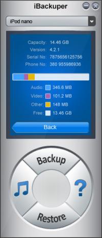 iBackuper 4.5.4 screenshot. Click to enlarge!