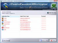 iTunes Password Decryptor 4.5 screenshot. Click to enlarge!