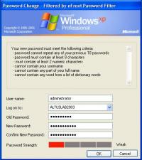 nFront Password Filter 6.2.1 screenshot. Click to enlarge!