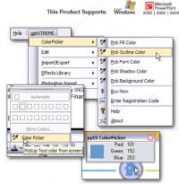 pptXTREME ColorPicker for PowerPoint 2.00.05 screenshot. Click to enlarge!