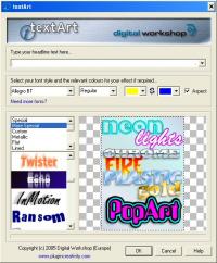 textArt 2.0 screenshot. Click to enlarge!