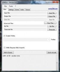 x264Gui 0.9.5 screenshot. Click to enlarge!